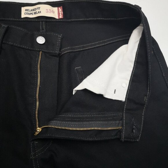 Levi's 550 Men's Size 34/30 Black Zipper & Button Closure Relaxed Fit Jeans - Picture 11 of 14